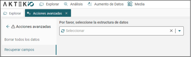 Recuperación de datos en AKTEK iO