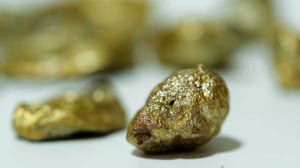 Gold mined gemstones