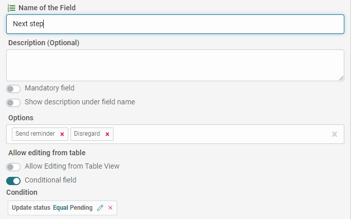 conditional data fields on AKTEK iO