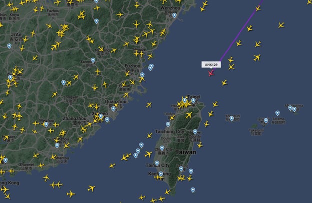 Transponder data from aircrafts