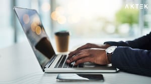 businessman working on his laptop