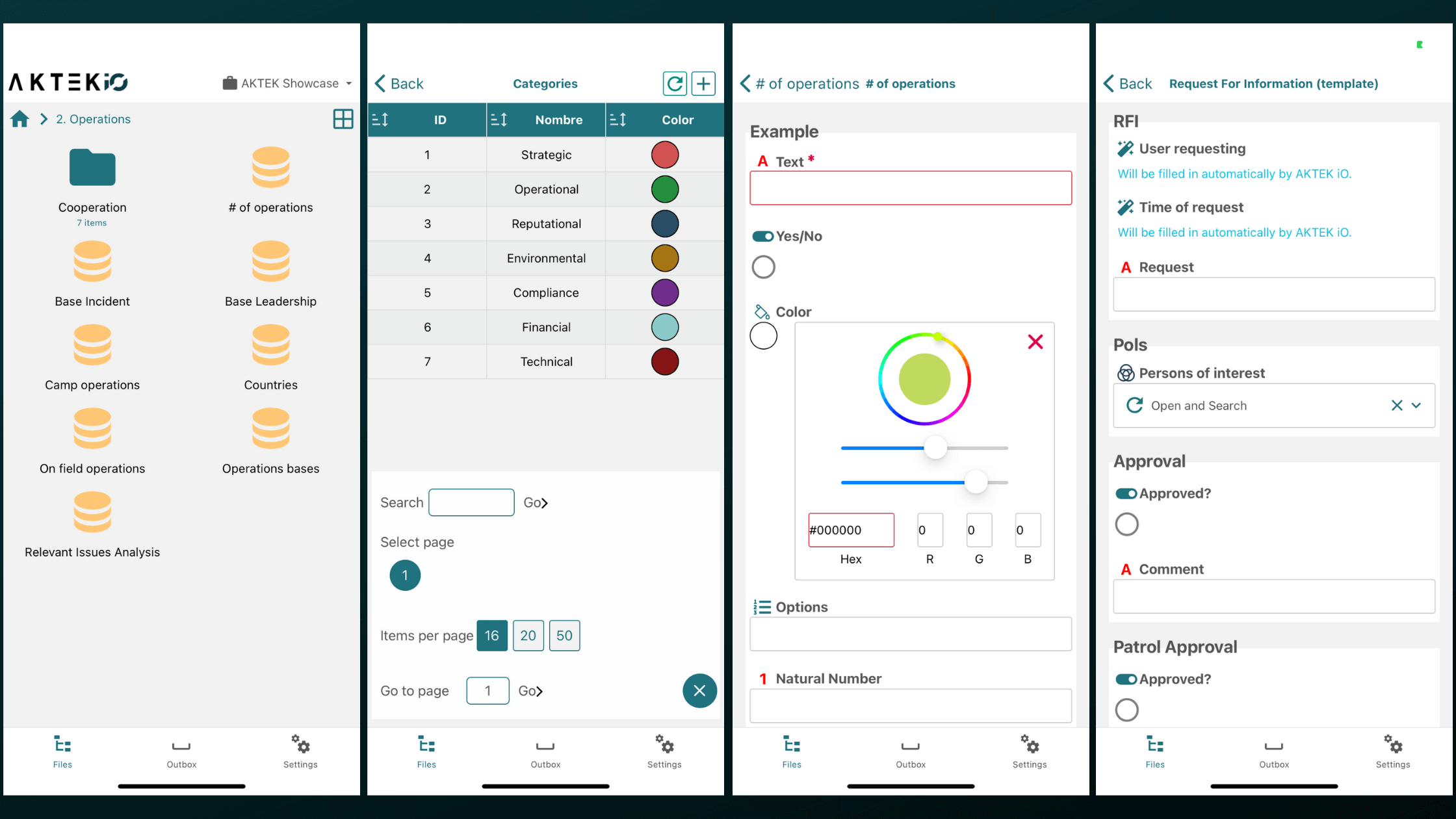 AKTEK iO aplicacion movil para recopilacion de datos