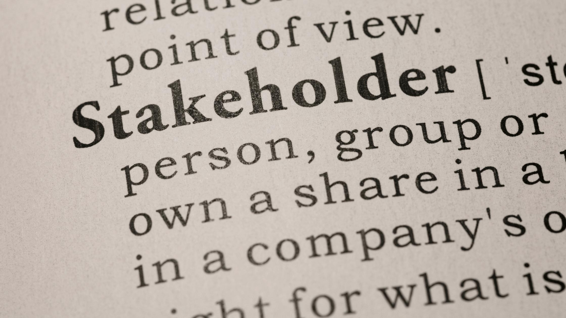 Stakeholder word definition