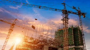 Construction work in an infrastructure project