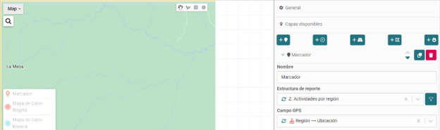 Visualizaciones de mapas en tablas de datos