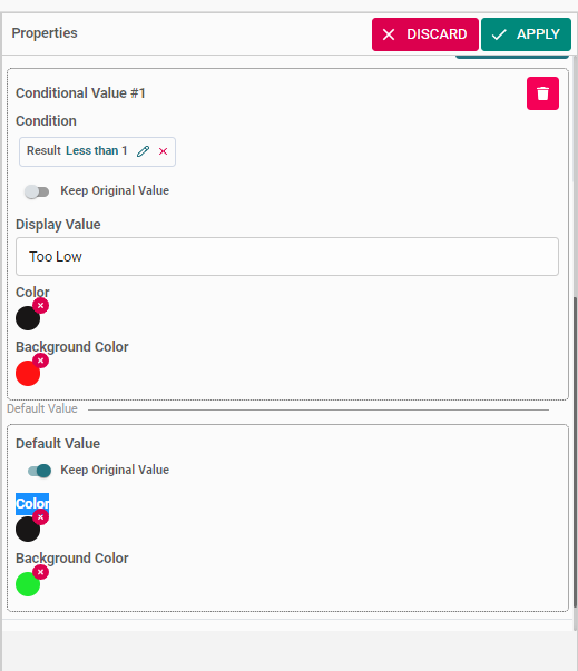 KPI component on AKTEK iO