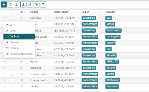 herramienta de duplicar en AKTEK iO