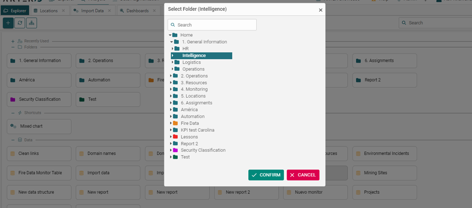 Folder management on AKTEK iO